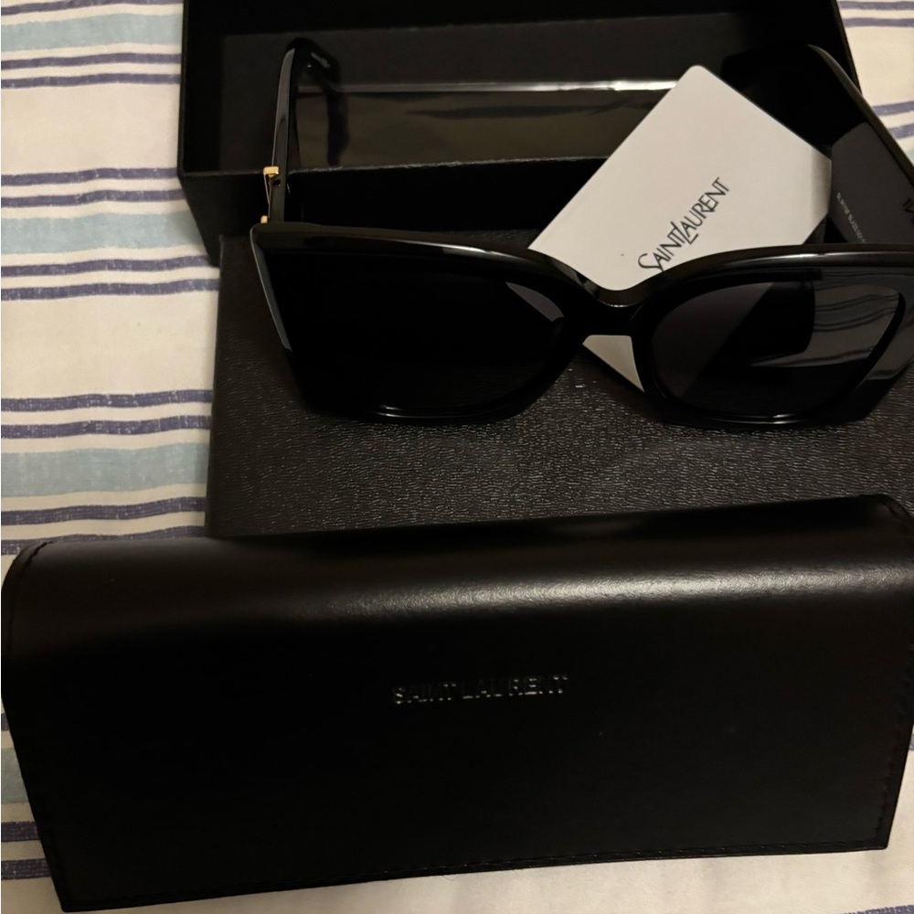 Saint Laurent Glossy Black Sunglasses